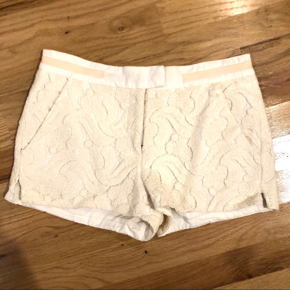 Ivory chino shorts, size 2